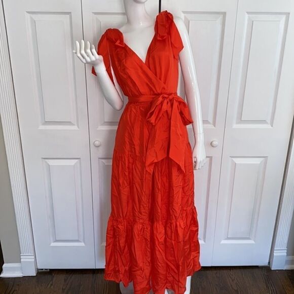 New J.CREW Shoulder-tie silk maxi dress - Picture 10 of 12